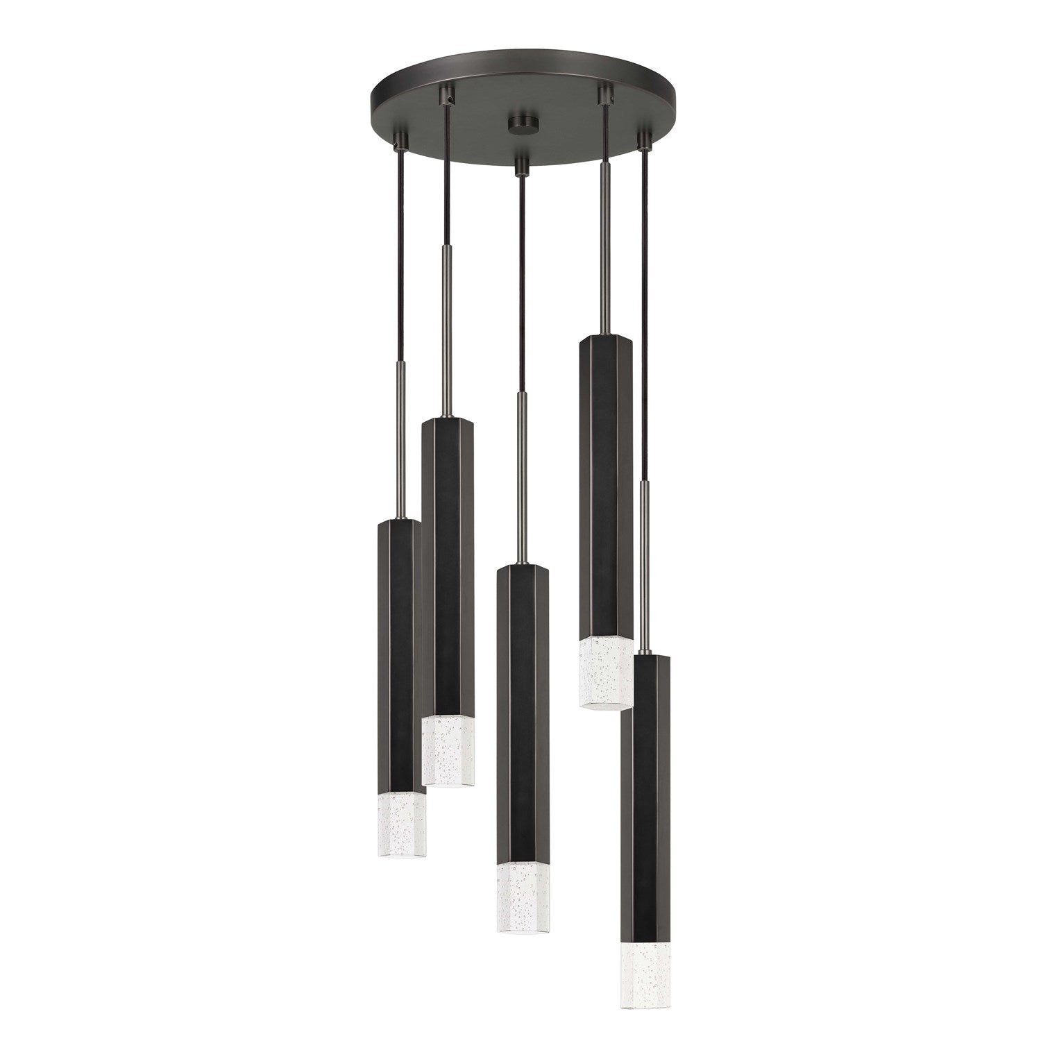 24in Height Aluminum Cast Pendant In Gun Metal Finish by CAL Lighting