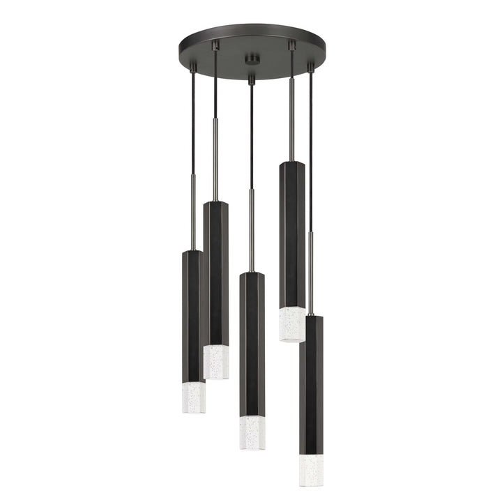 24in Height Aluminum Cast Pendant In Gun Metal Finish by CAL Lighting