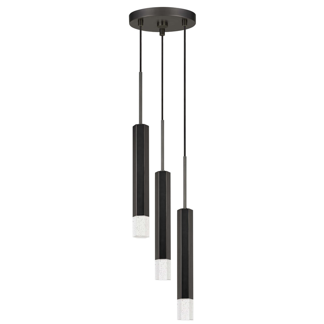 24in Height Aluminum Cast Pendant In Gun Metal Finish by CAL Lighting