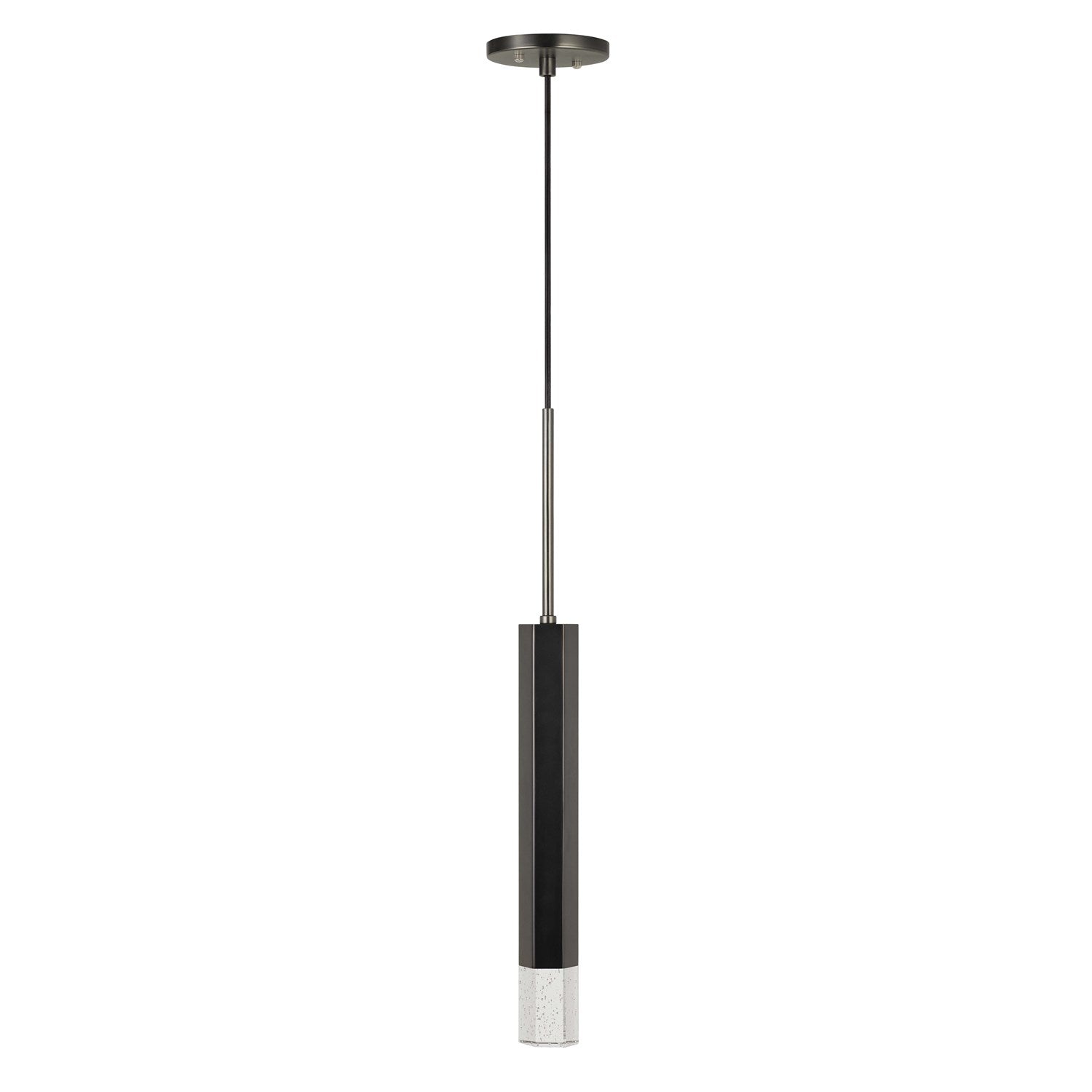 24in Height Aluminum Cast Pendant In Gun Metal Finish by CAL Lighting