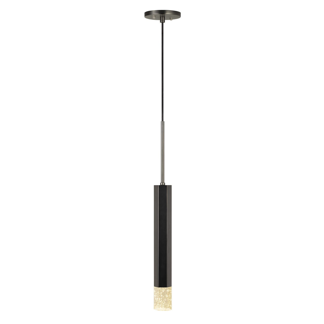 24in Height Aluminum Cast Pendant In Gun Metal Finish