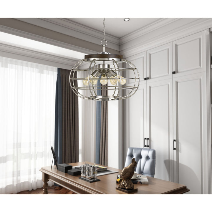 Metal Chandelier (Edison Bulbs Not Included)