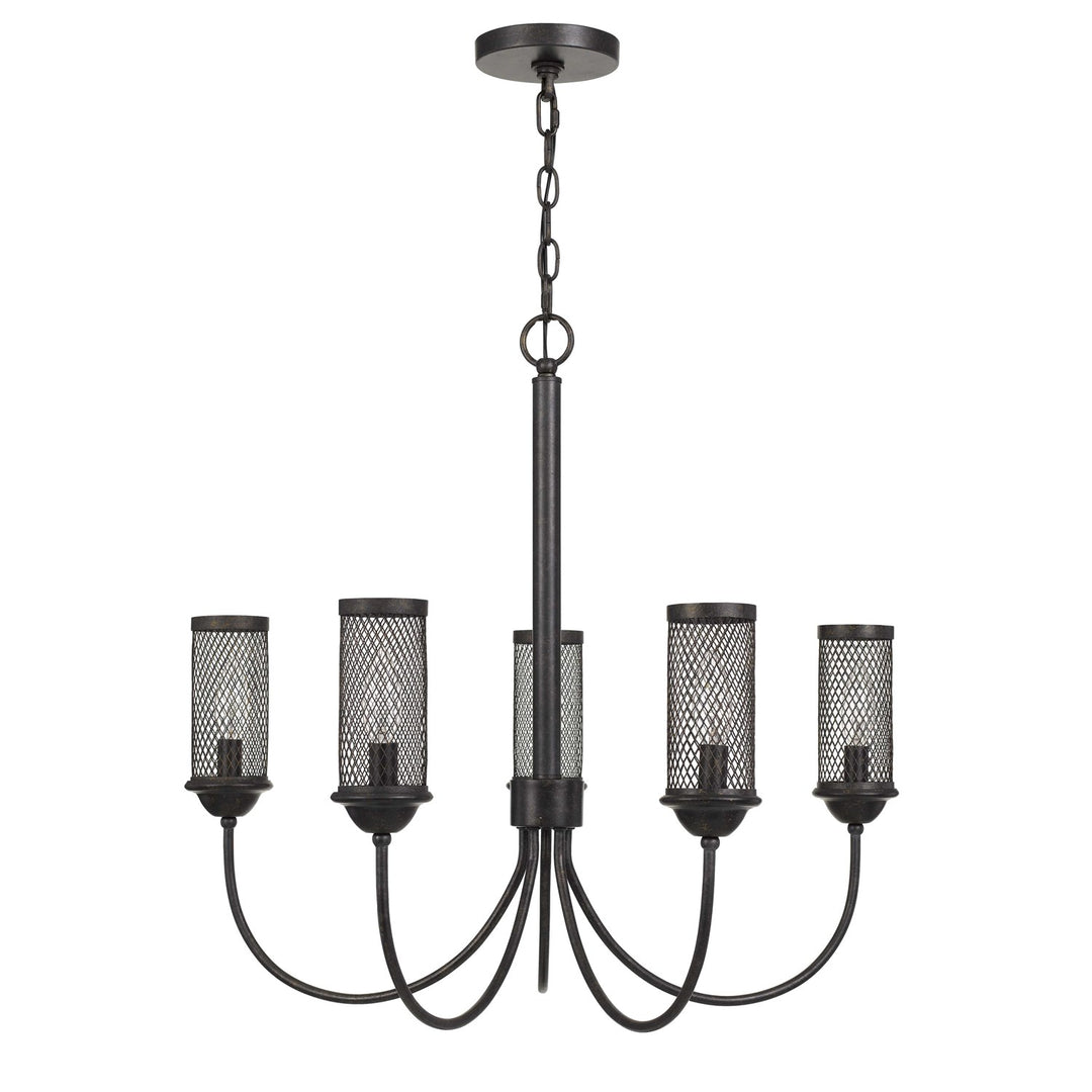 Metal Chandelier With Mesh Metal Shade by CAL Lighting