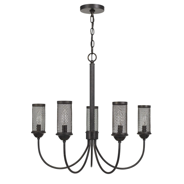 Metal Chandelier With Mesh Metal Shade by CAL Lighting
