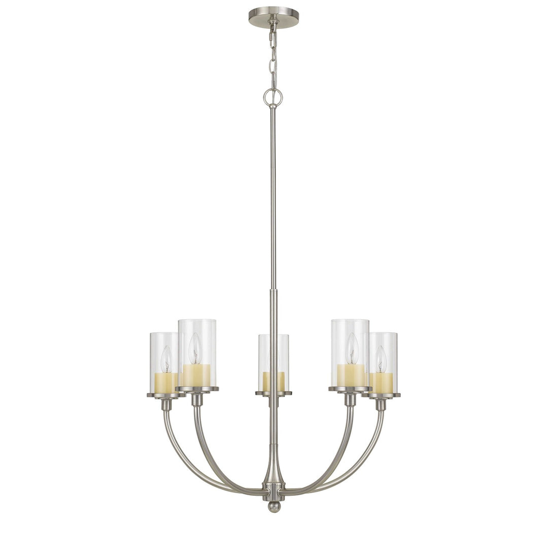 Metal Chandelier With Glass Shades by CAL Lighting