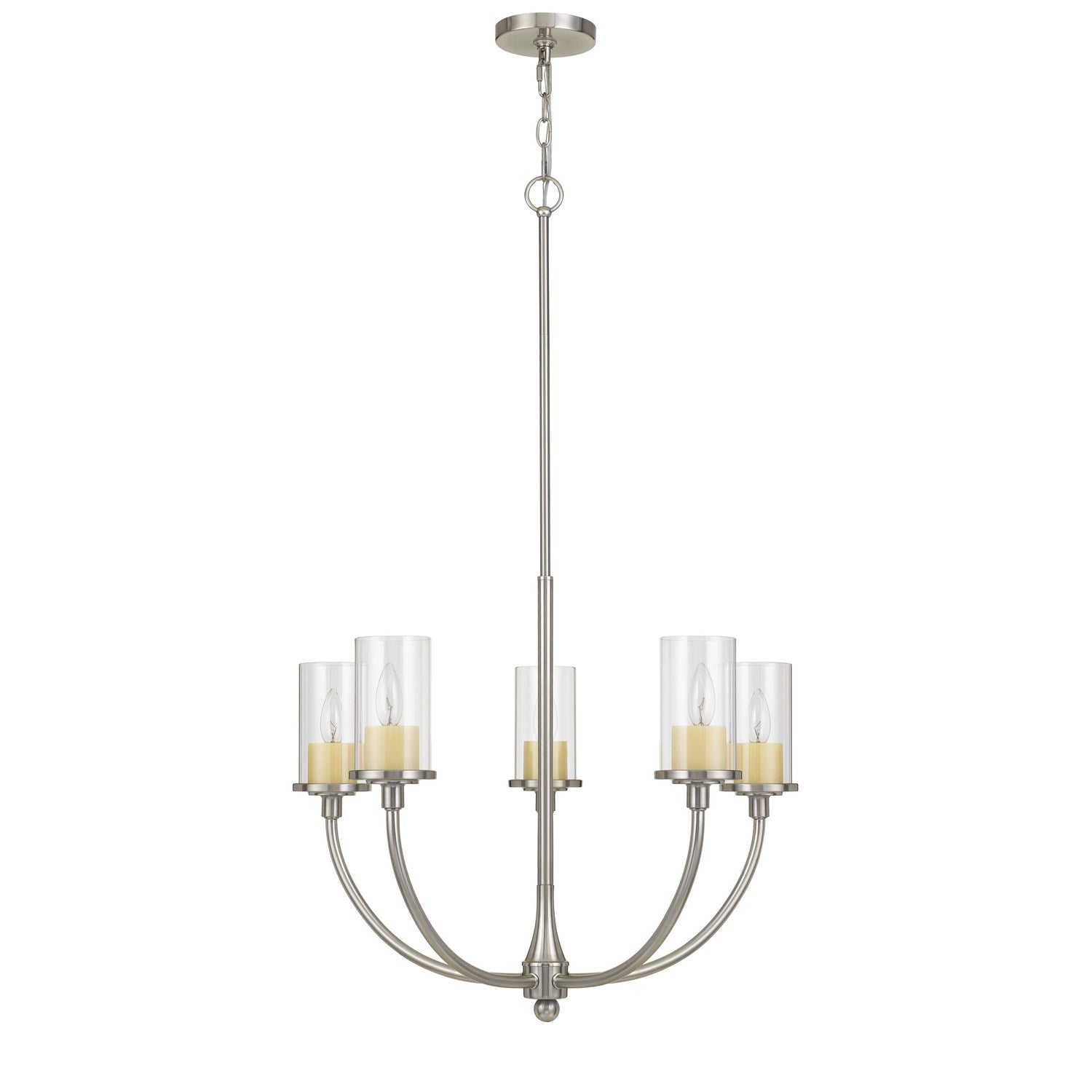 Metal Chandelier With Glass Shades by CAL Lighting