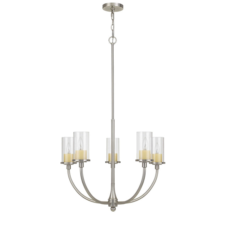 Metal Chandelier With Glass Shades by CAL Lighting