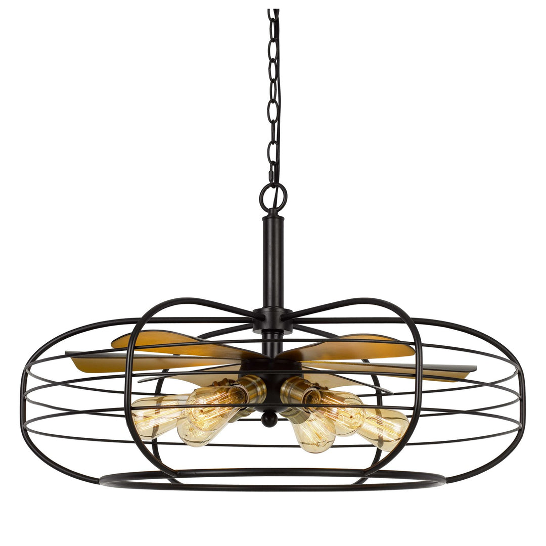 60W X 6 Metal Chandelier (Edison Bulbs Not Included) by CAL Lighting