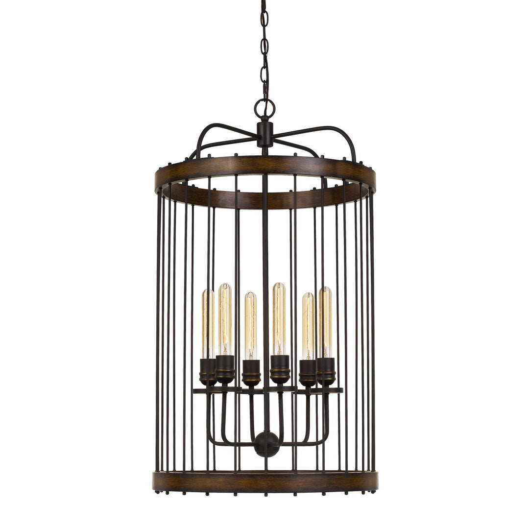 60W X 6 Metal Pendant Fixture  (Edison Bulbs Not Included) by CAL Lighting