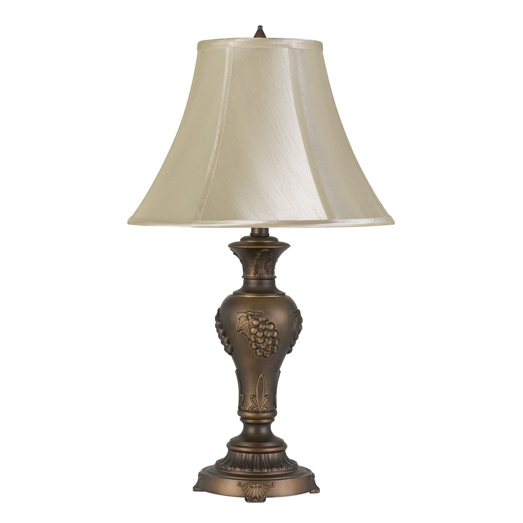 100W  Aluminum Casted Table Lamp With Softback Faux Silk Shade by CAL Lighting