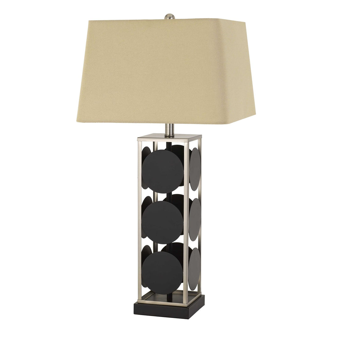 Metal Table Lamp With Square Fabric Shade by CAL Lighting