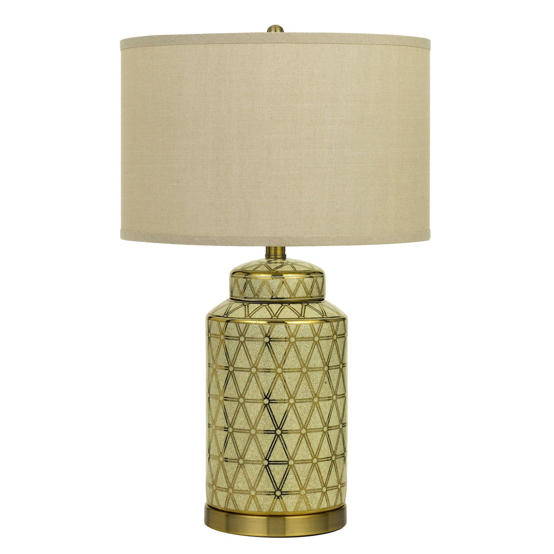 24.5in Height Ceramic Table Lamp In Antique Gold Finish by CAL Lighting