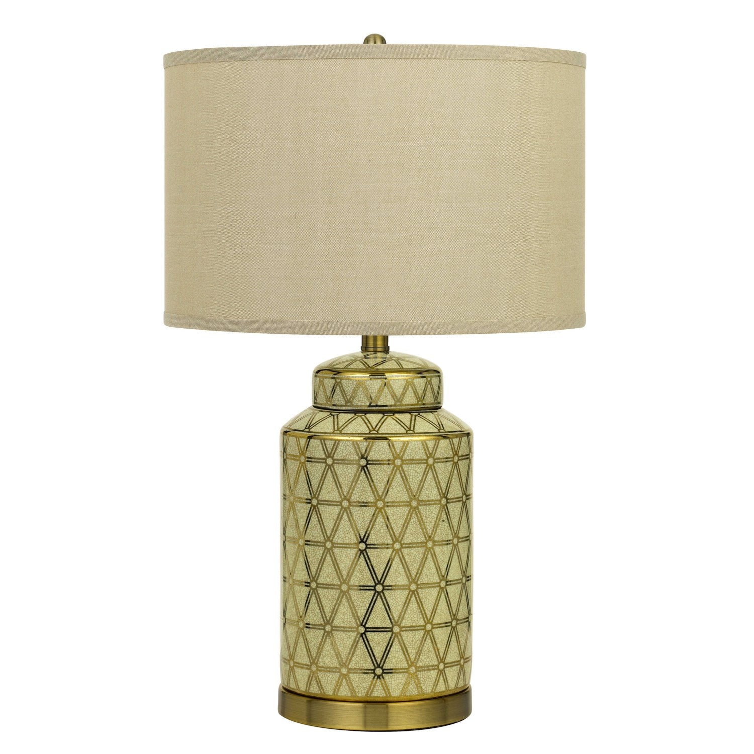24.5in Height Ceramic Table Lamp In Antique Gold Finish by CAL Lighting
