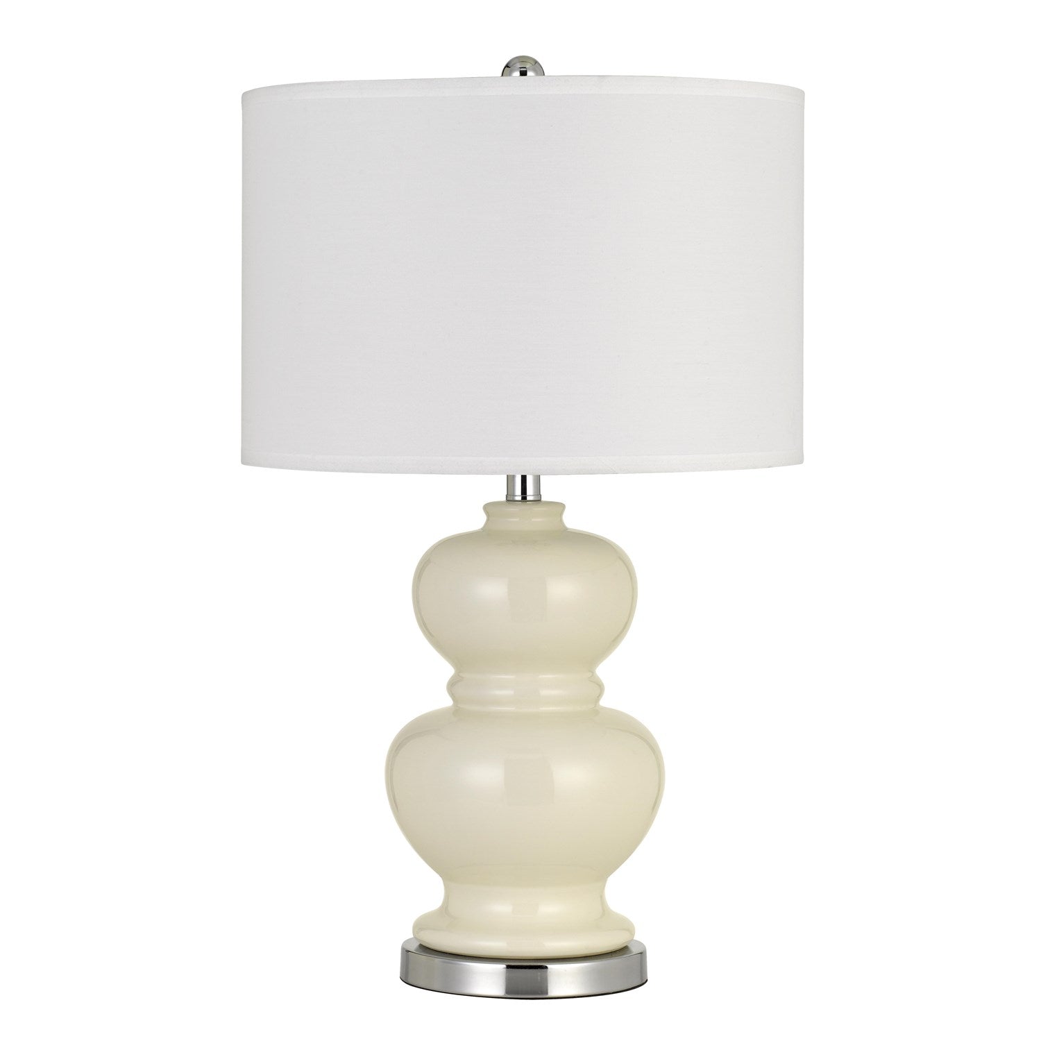 27in Height Ceramic Table In Ivory White Finish by CAL Lighting