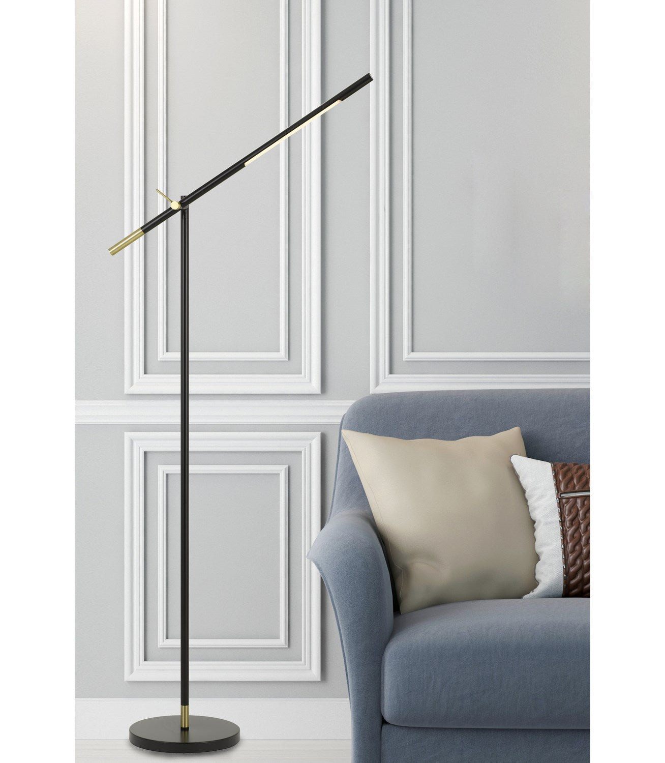 Metal Led 10W 780 Lumen 3K Adjustable Floor Lamp by CAL Lighting
