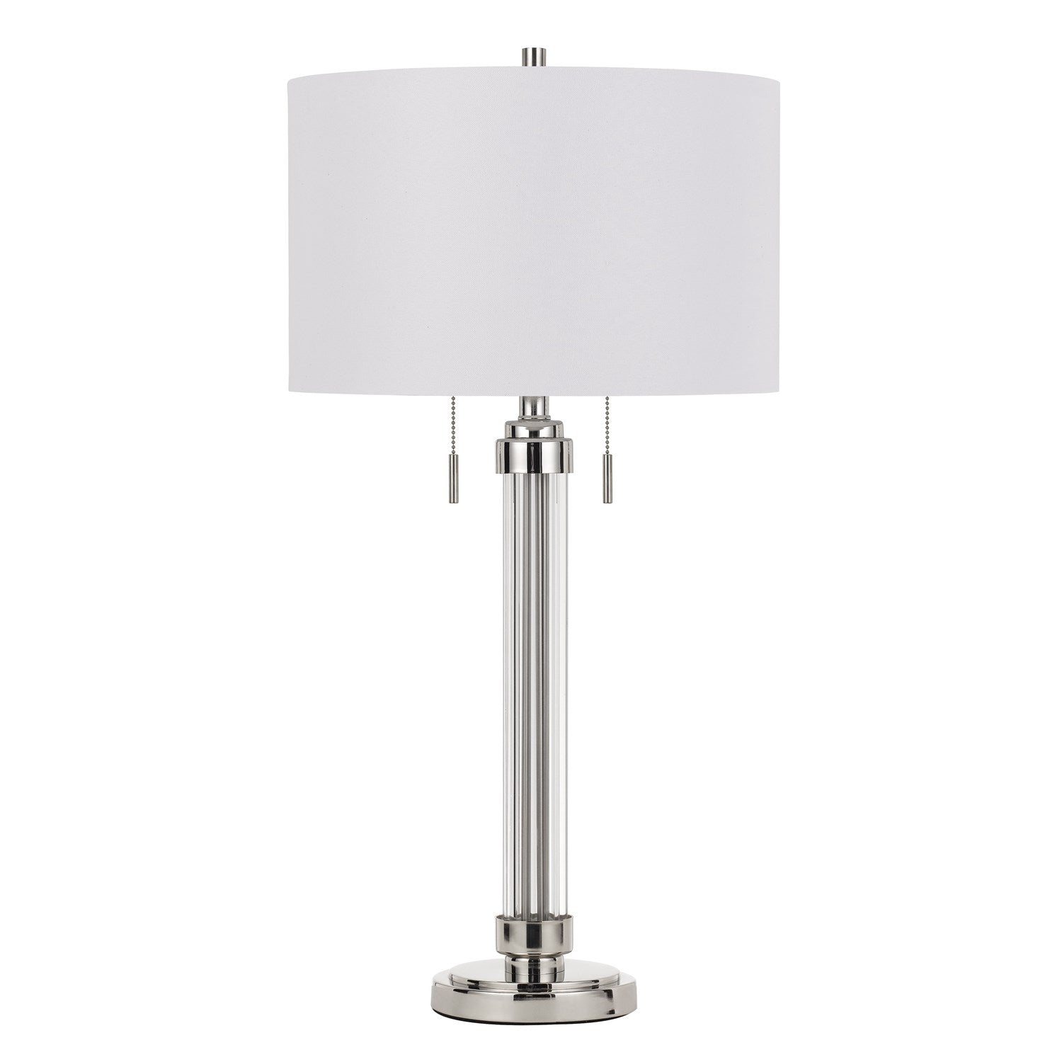 60W X 2  Metal/Acrylic Table Lamp With Fabric Shade by CAL Lighting