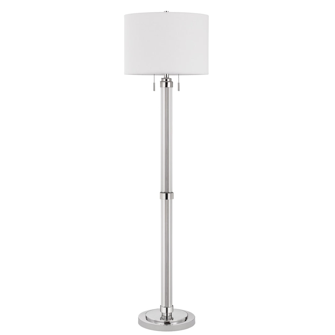 60W X 2  Metal/Acrylic Floor Lamp With Fabric Shade by CAL Lighting
