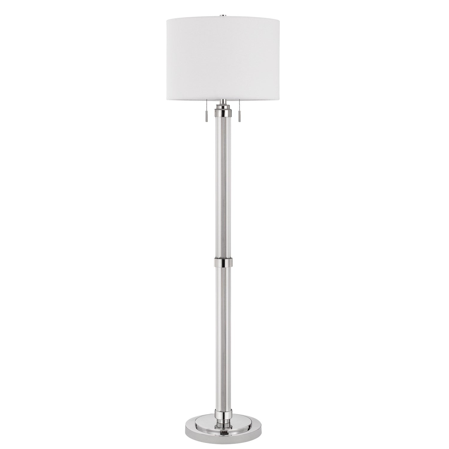 60W X 2  Metal/Acrylic Floor Lamp With Fabric Shade by CAL Lighting