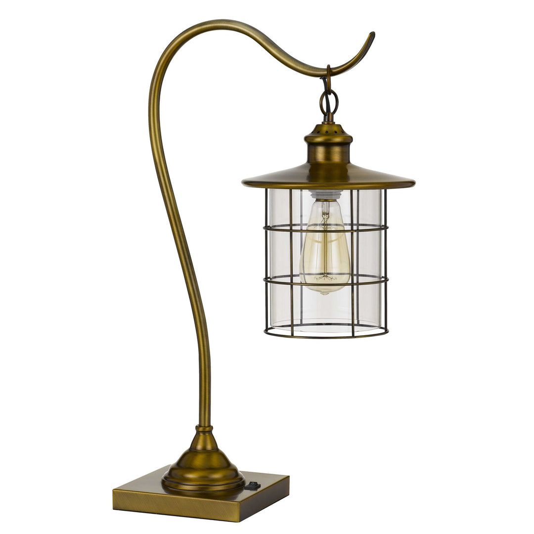 Desk Lamp With Glass Shade (Edison Bulb Included) by CAL Lighting