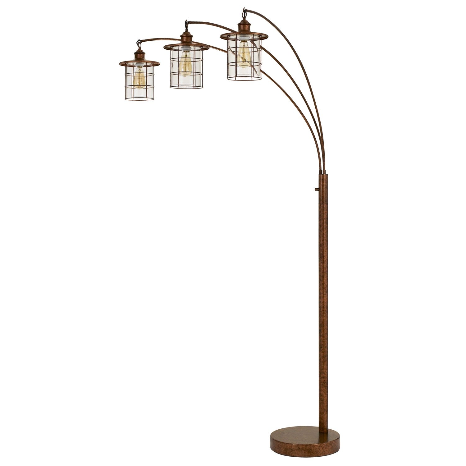 Arc Floor Lamp With Glass Shades (Edison Bulbs Included) by CAL Lighting