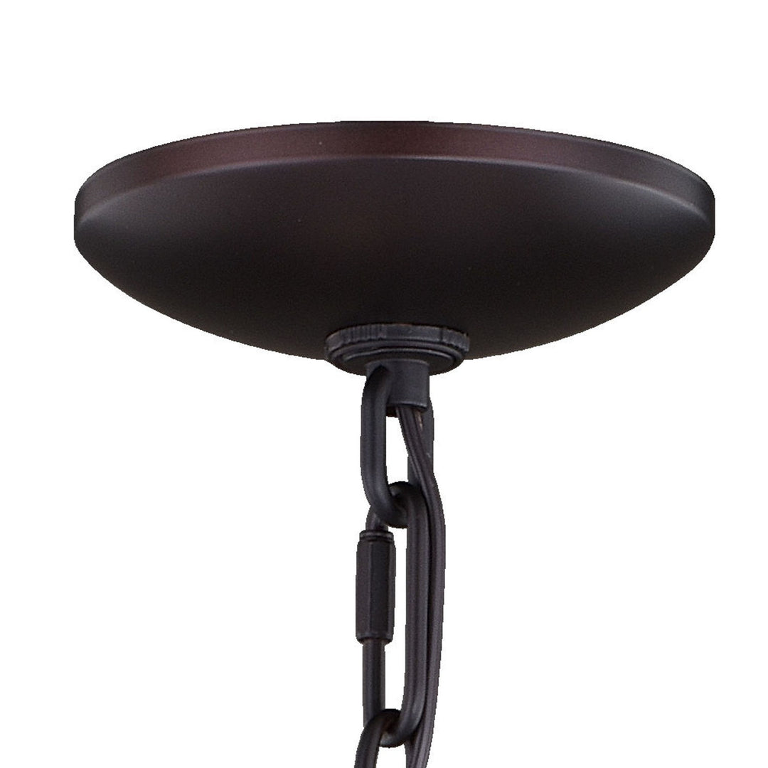 6L Chandelier Vintage Ash with Oil Burnished Bronze