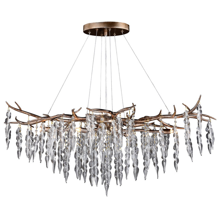 6L Linear Chandelier Silver Mist by Vaxcel International