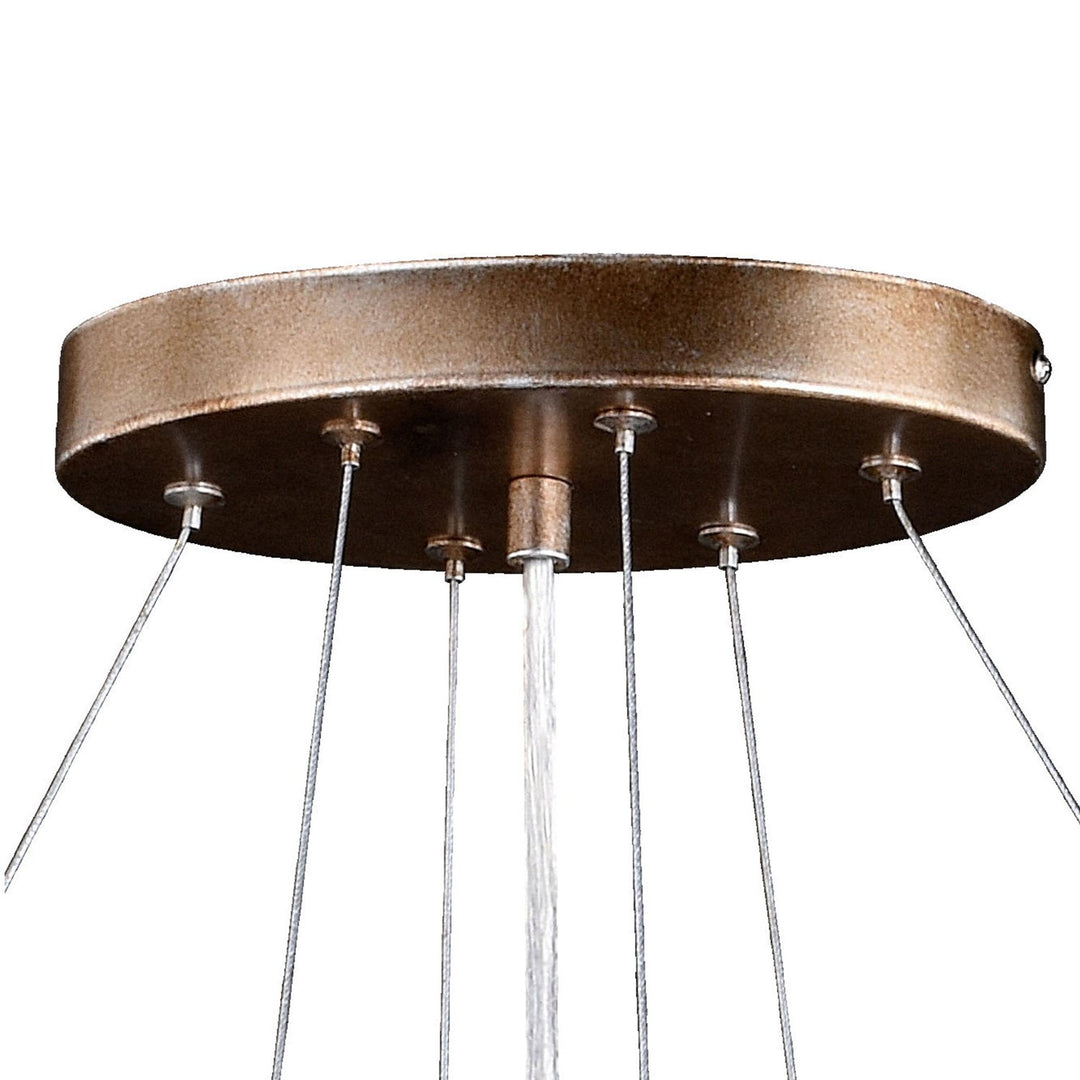 6L Linear Chandelier Silver Mist