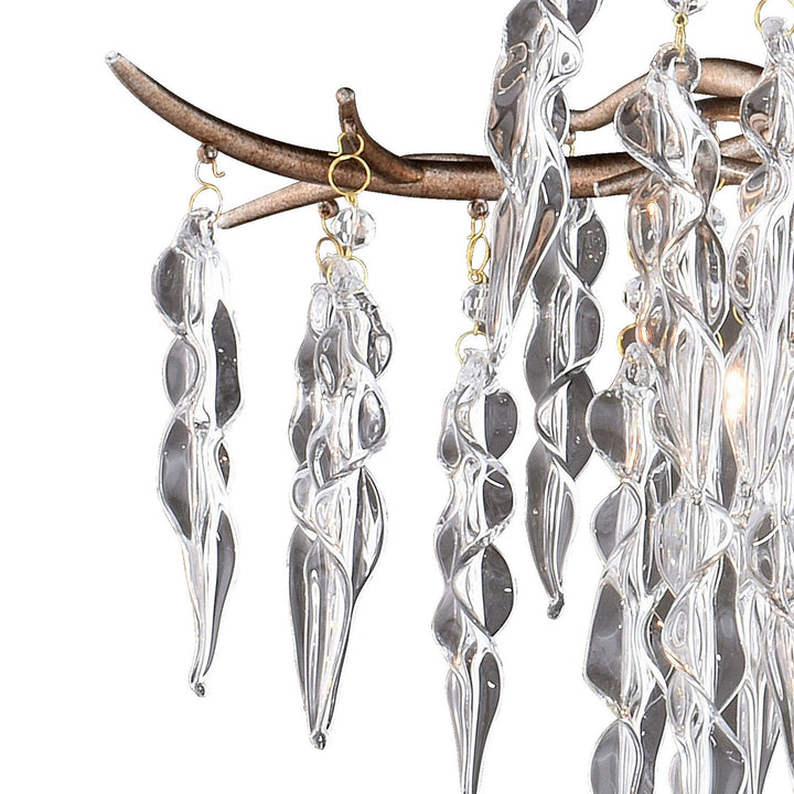 5 Light Chandelier Silver Mist