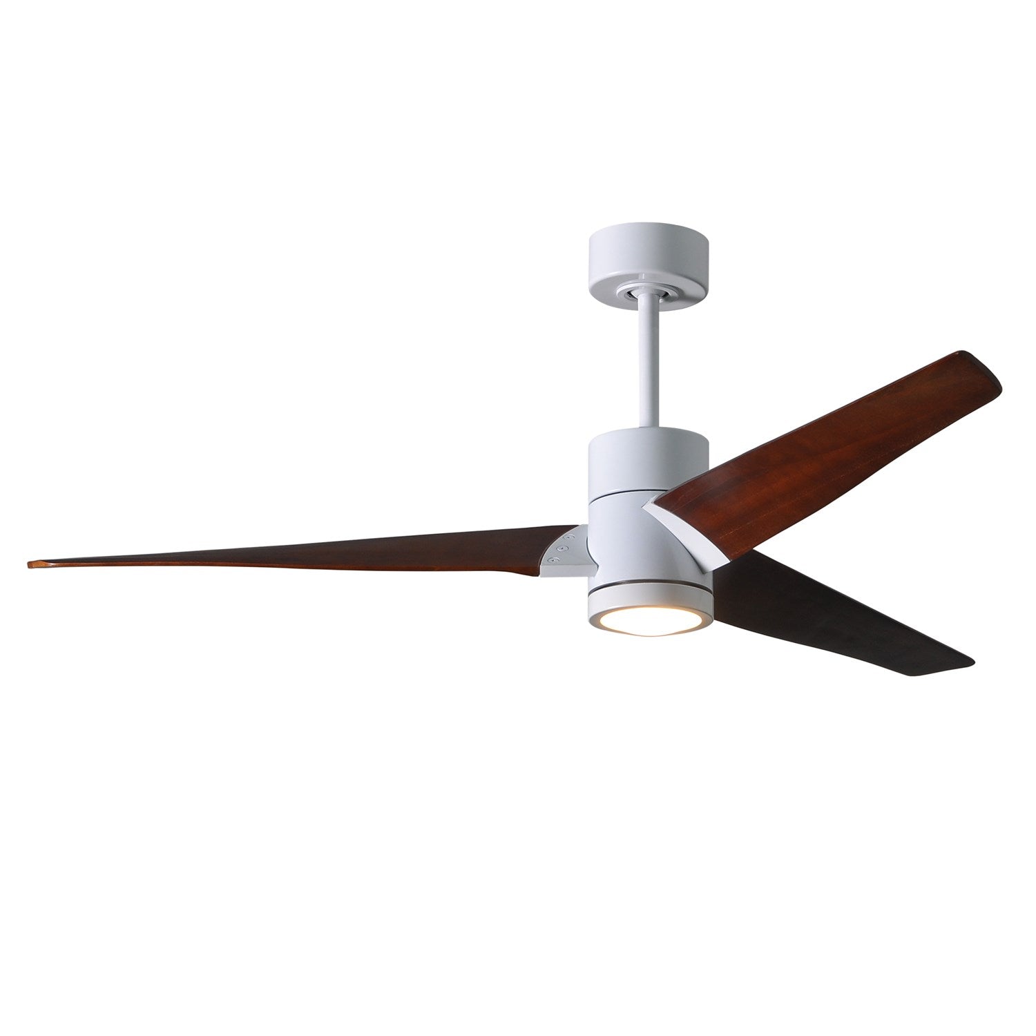 Three Bladed Paddle Fan In Gloss White.  Led Light Kit. by Matthews Fan Company