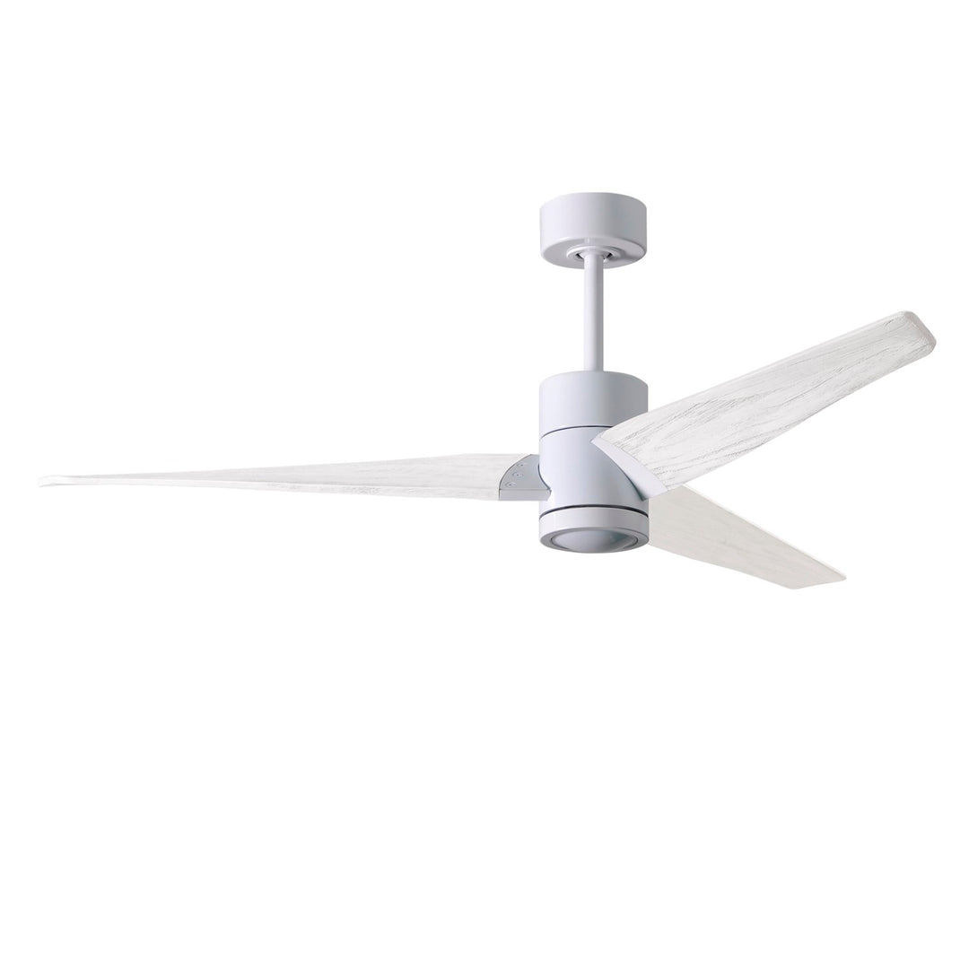 60in Ceiling Fan In White And Matte White Blades by Matthews Fan Company