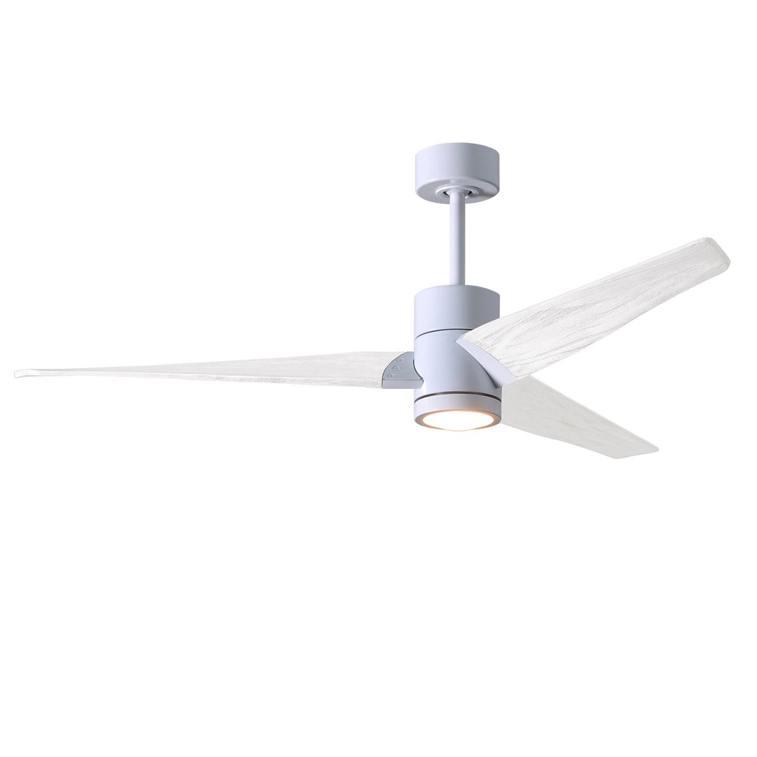 52in Ceiling Fan In White And Matte White Blades by Matthews Fan Company