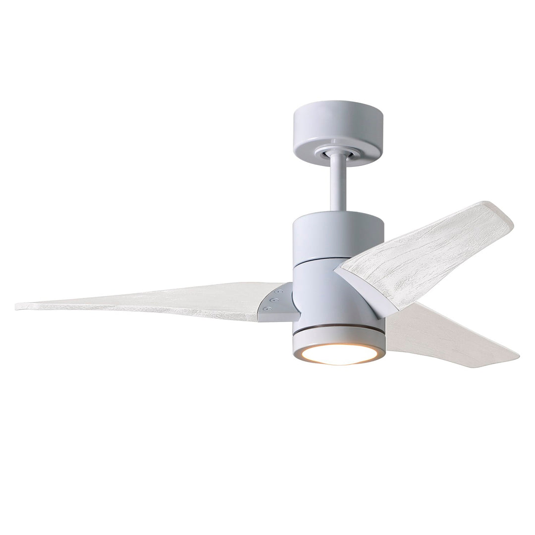 42in Ceiling Fan In White And Matte White Blades by Matthews Fan Company