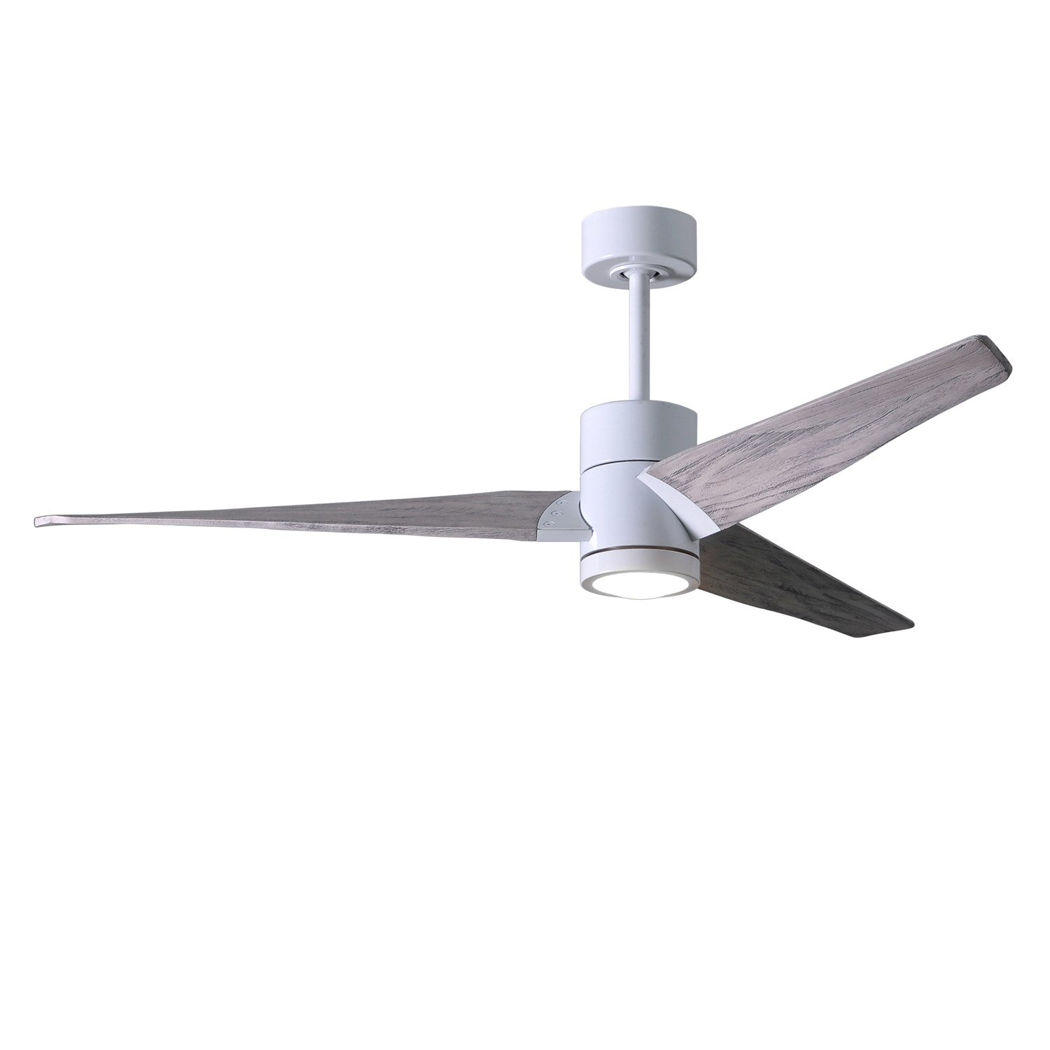 Three Bladed Paddle Fan In Gloss White.  Led Light Kit. by Matthews Fan Company