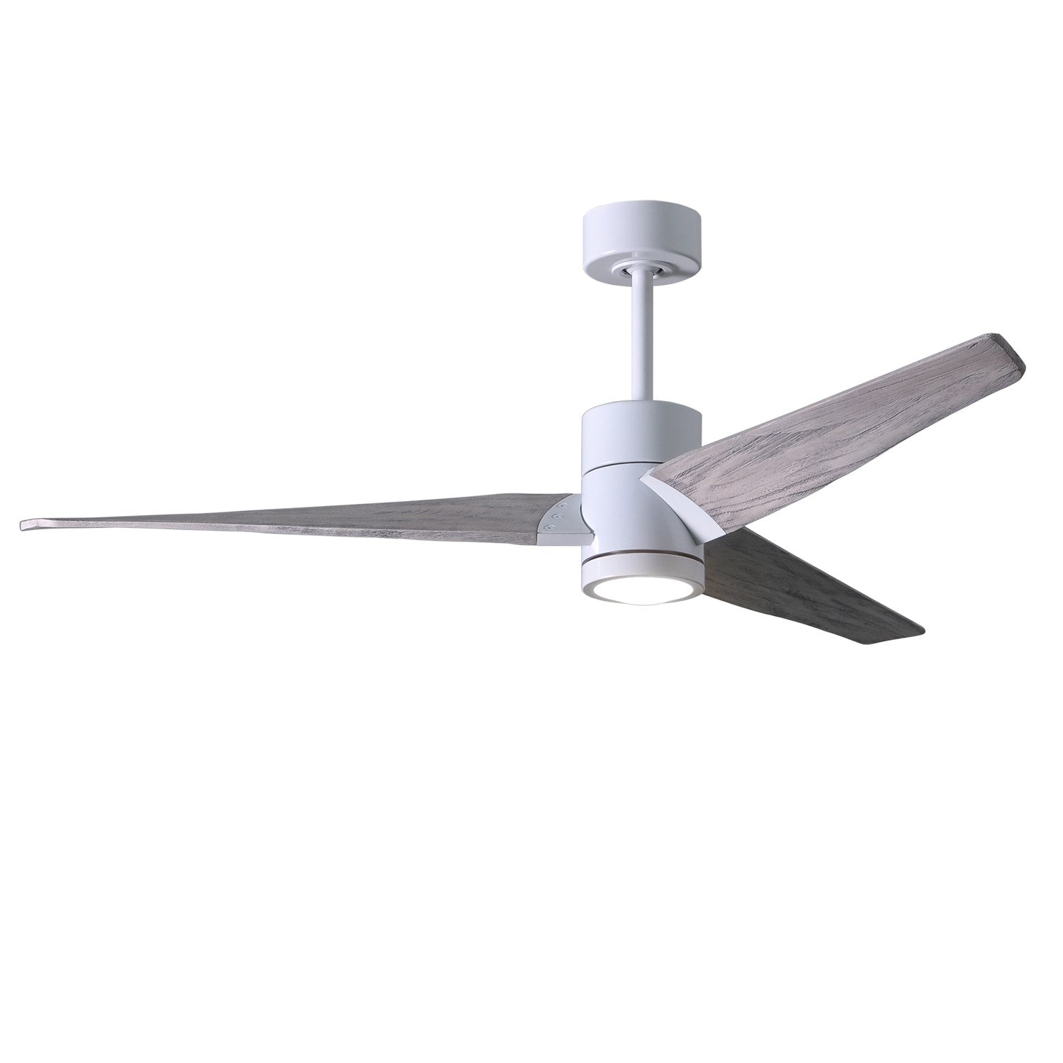 Three Bladed Paddle Fan In Gloss White.  Led Light Kit. by Matthews Fan Company