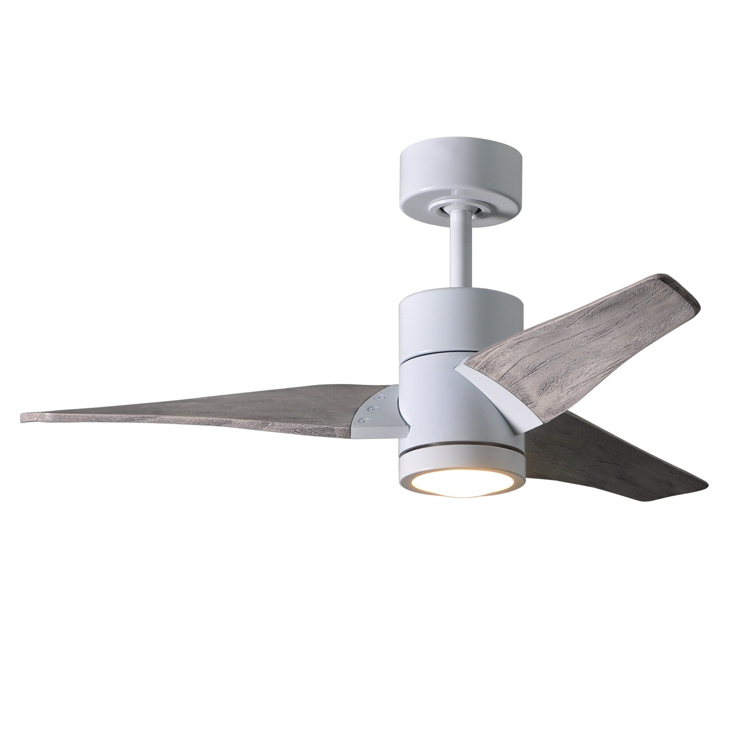 Three Bladed Paddle Fan In Gloss White.  Led Light Kit. by Matthews Fan Company