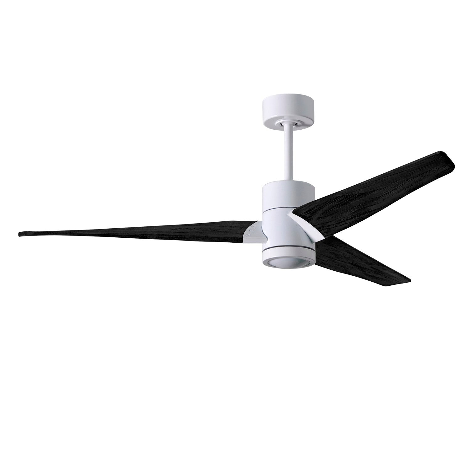 60in Ceiling Fan In White And Matte Black Blades by Matthews Fan Company