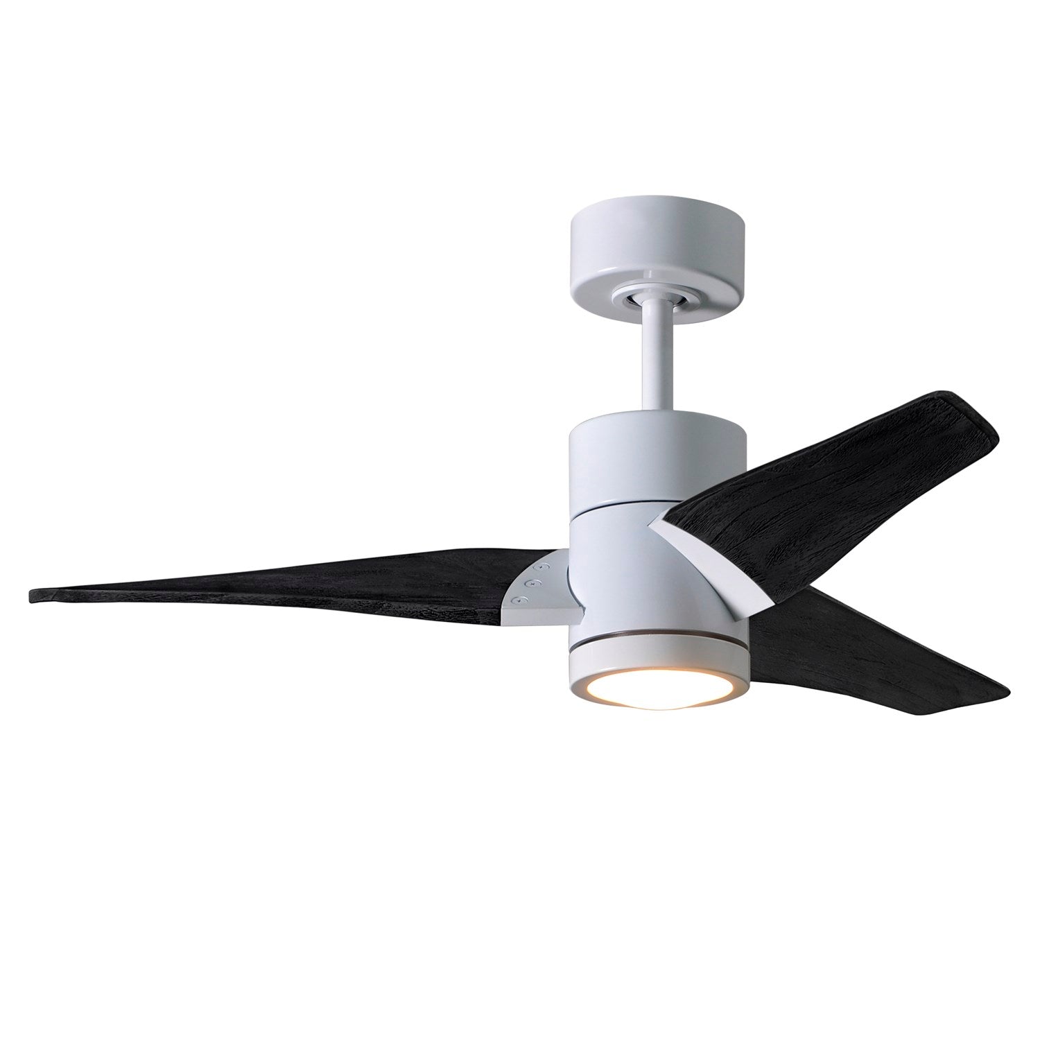 42in Ceiling Fan In White And Matte Black Blades by Matthews Fan Company