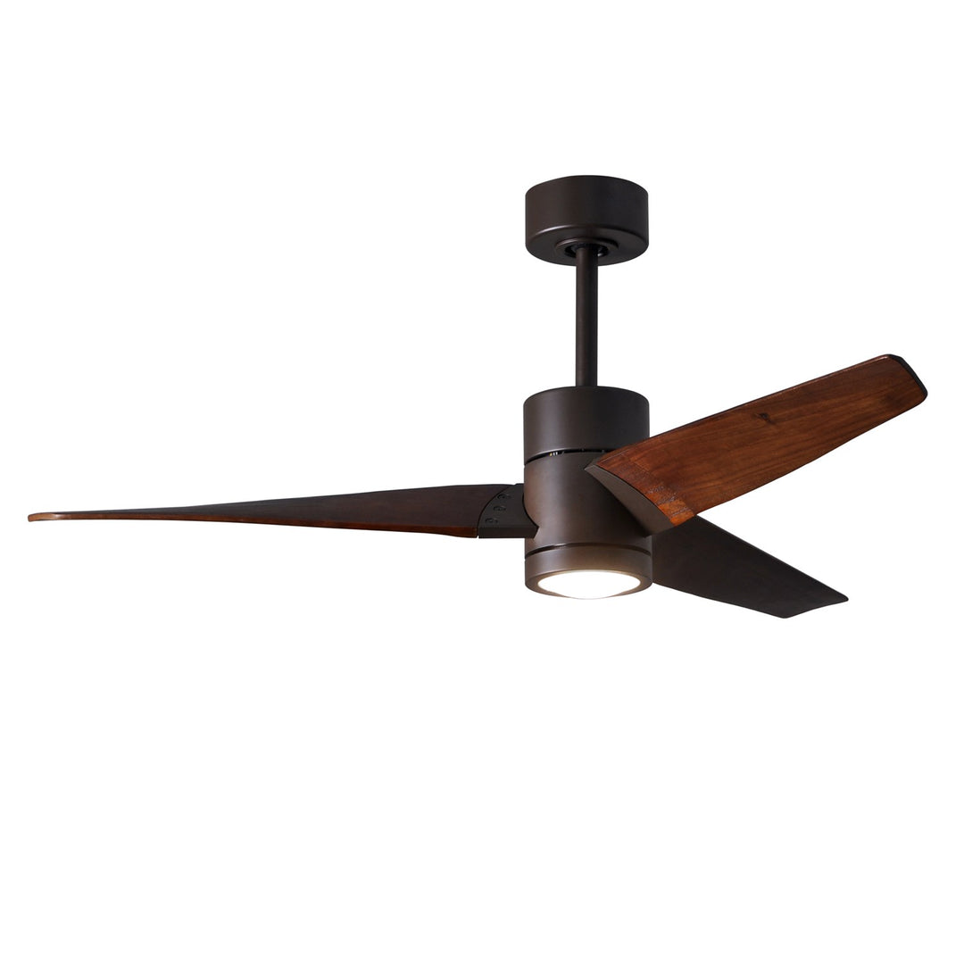 Three Bladed Paddle Fan In Textured Bronze.  Led Light Kit. by Matthews Fan Company