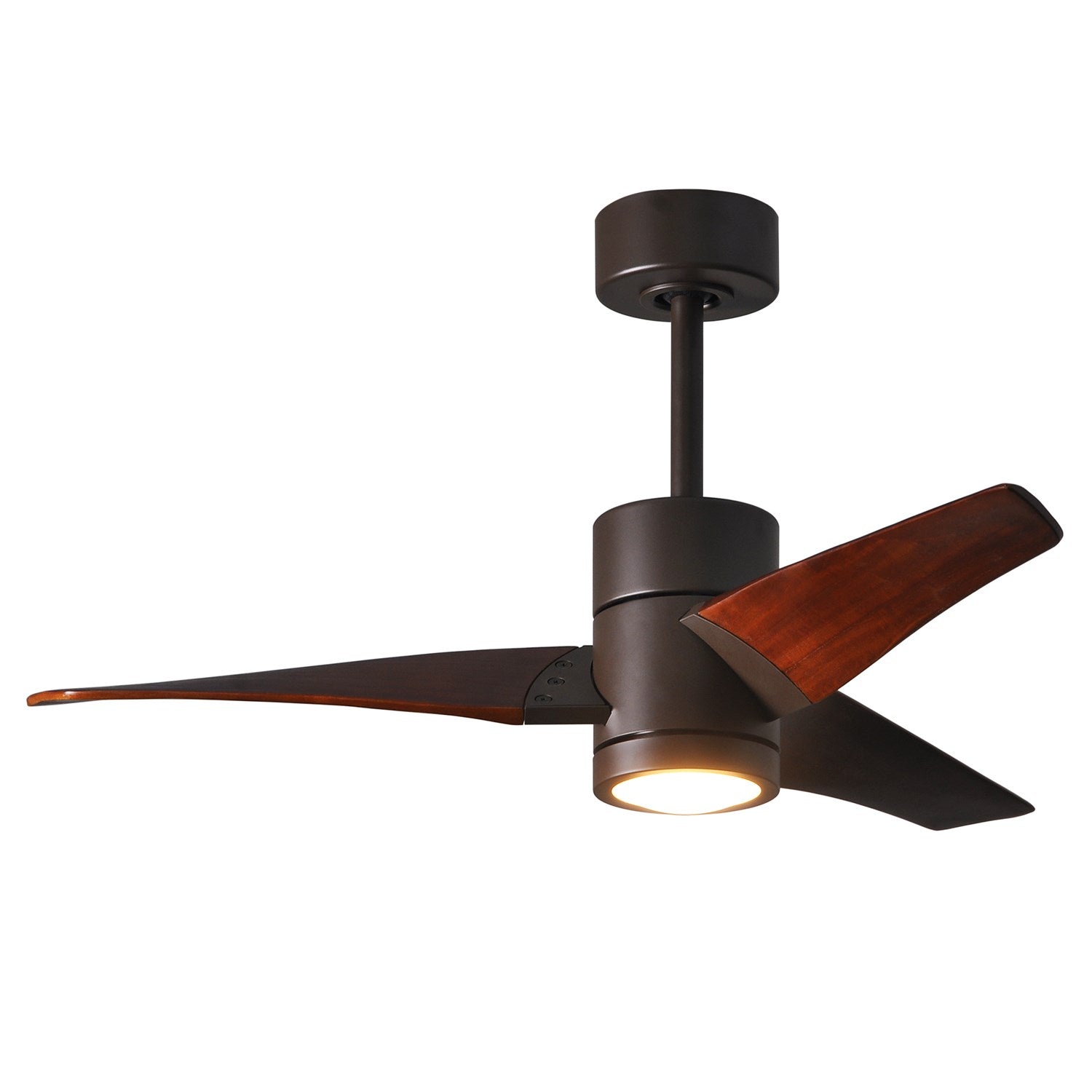 Three Bladed Paddle Fan In Textured Bronze.  Led Light Kit. by Matthews Fan Company