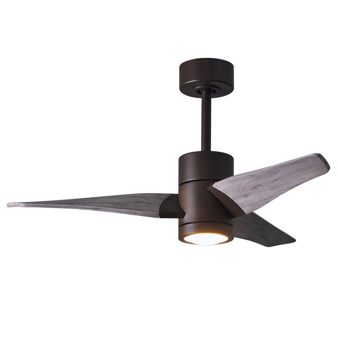 Three Bladed Paddle Fan In Textured Bronze.  Led Light Kit. by Matthews Fan Company