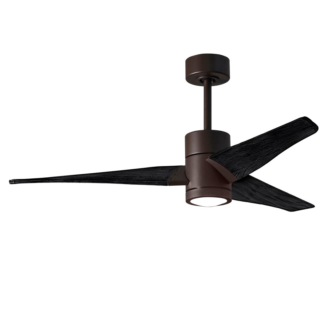 52in Ceiling Fan In Textured Bronze And Matte Black Blades by Matthews Fan Company