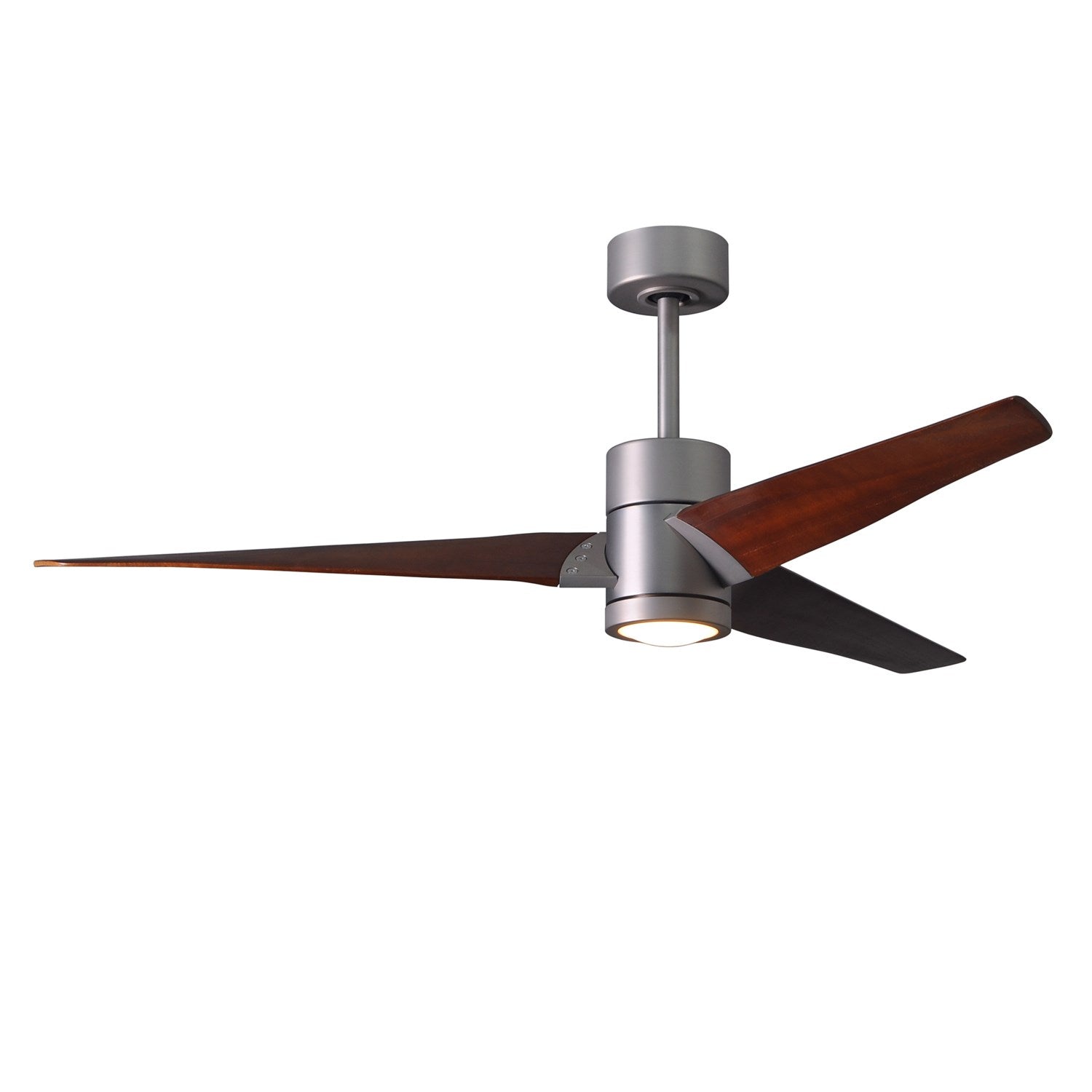 Three Bladed Paddle Fan In Brushed Nickel.  Led Light Kit. by Matthews Fan Company