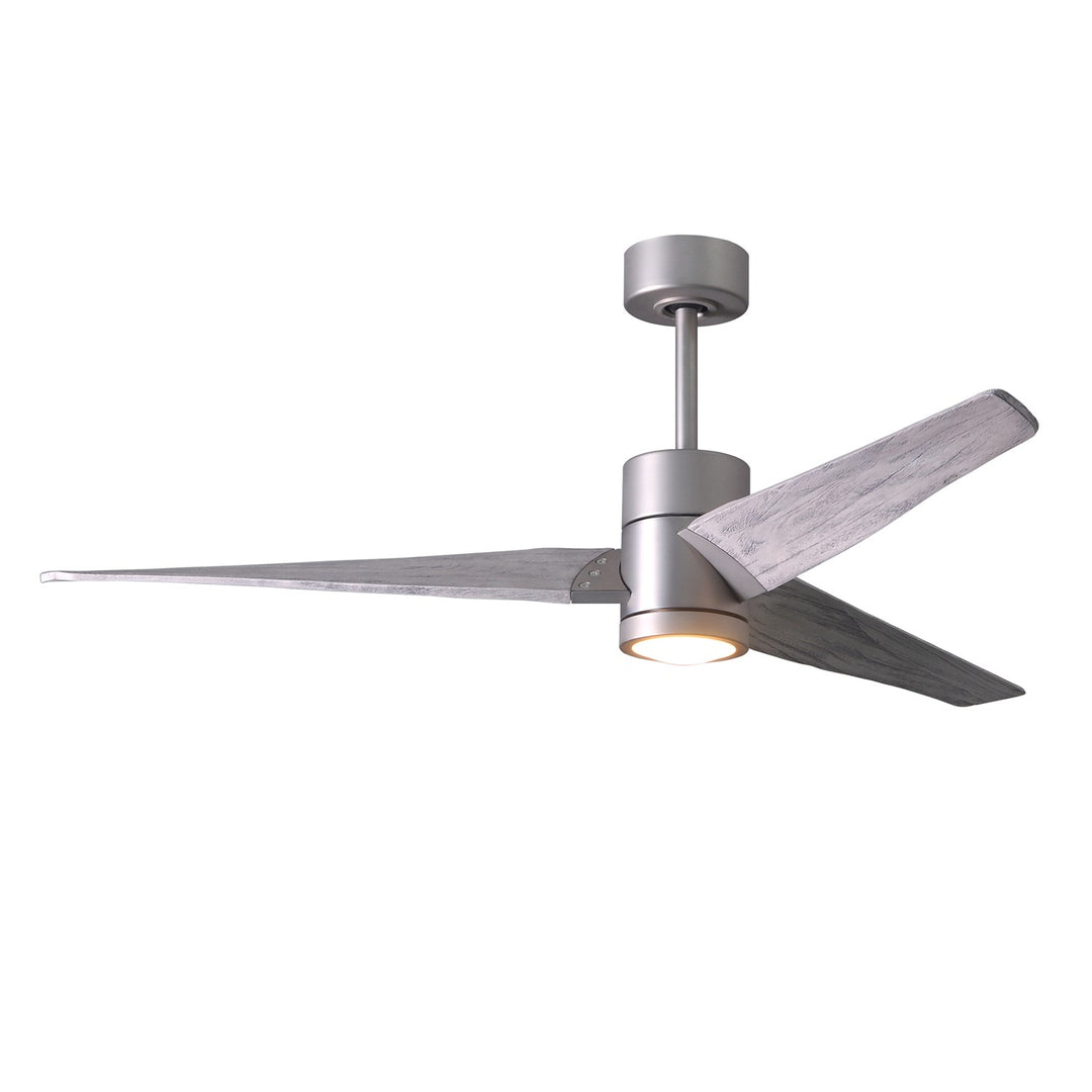 Three Bladed Paddle Fan In Brushed Nickel.  Led Light Kit. by Matthews Fan Company