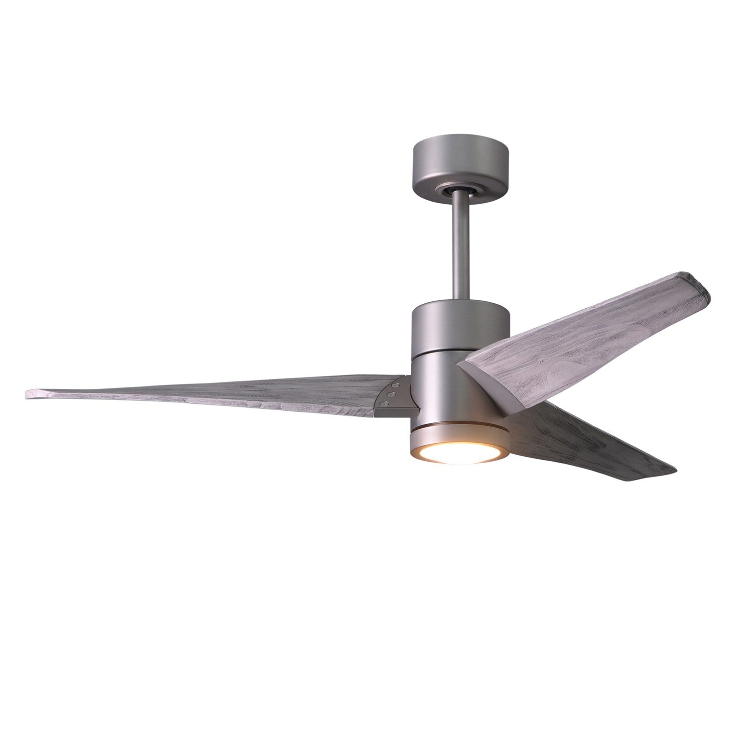 Three Bladed Paddle Fan In Brushed Nickel.  Led Light Kit. by Matthews Fan Company