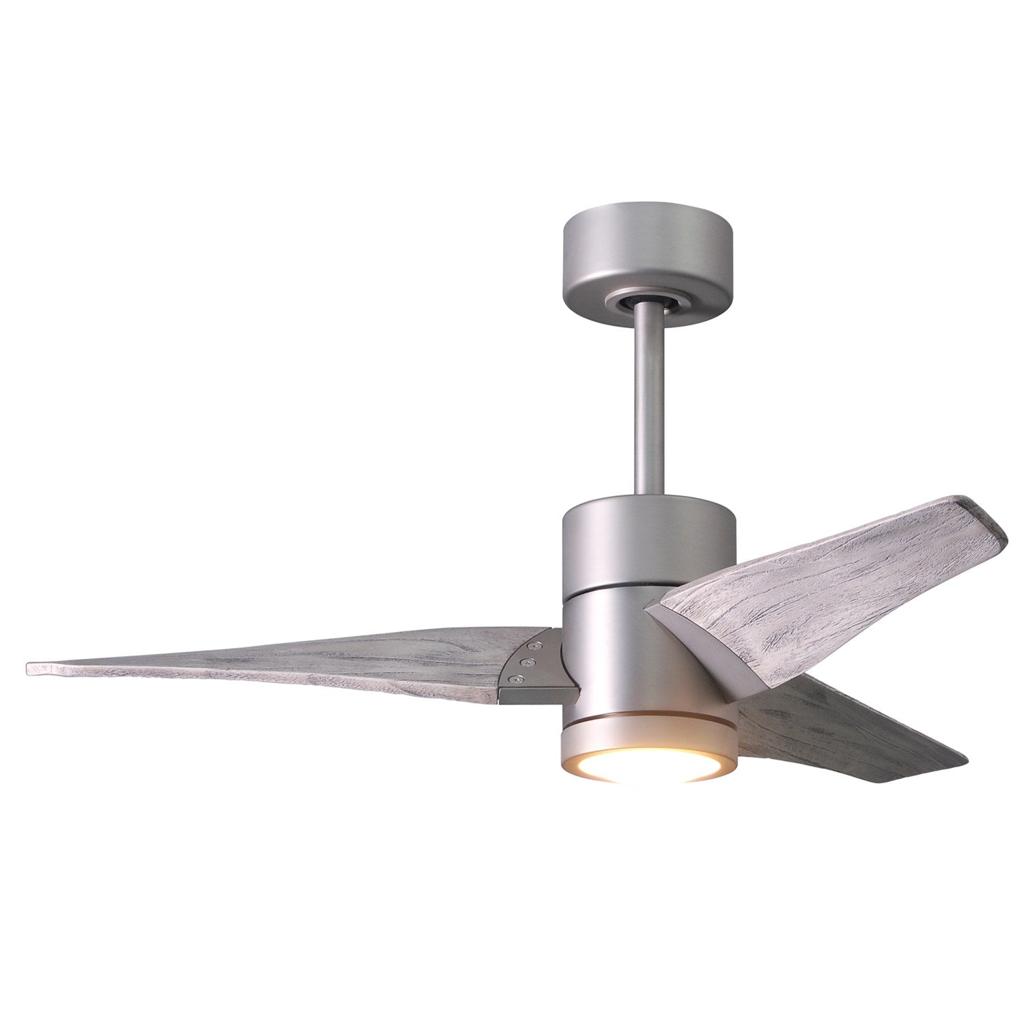 Three Bladed Paddle Fan In Brushed Nickel.  Led Light Kit. by Matthews Fan Company