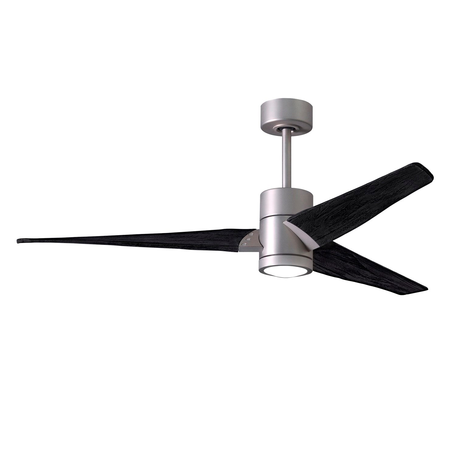 60in Ceiling Fan In Brushed Nickel And Matte Black Blades by Matthews Fan Company