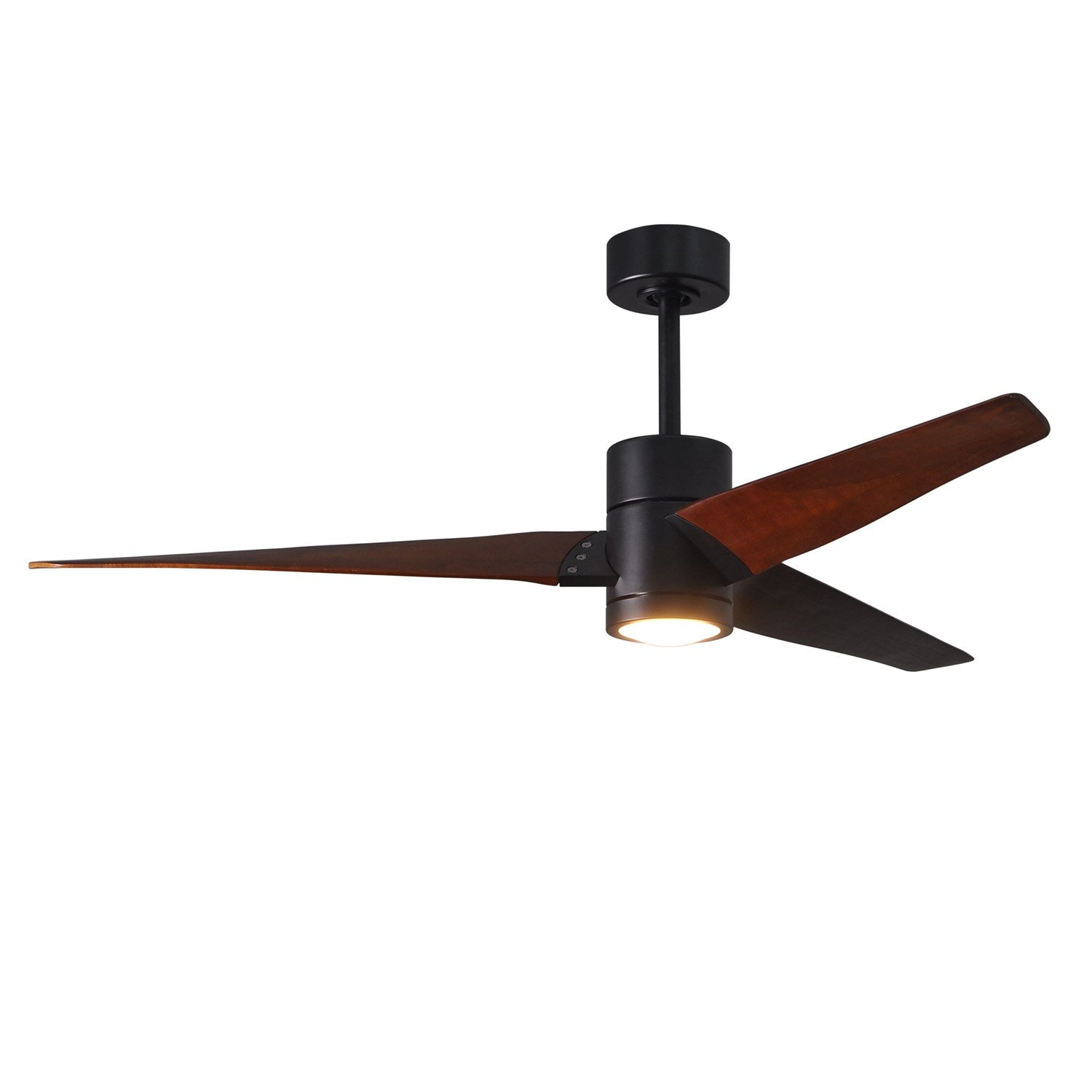 Three Bladed Paddle Fan In Matte Black.  Led Light Kit. by Matthews Fan Company