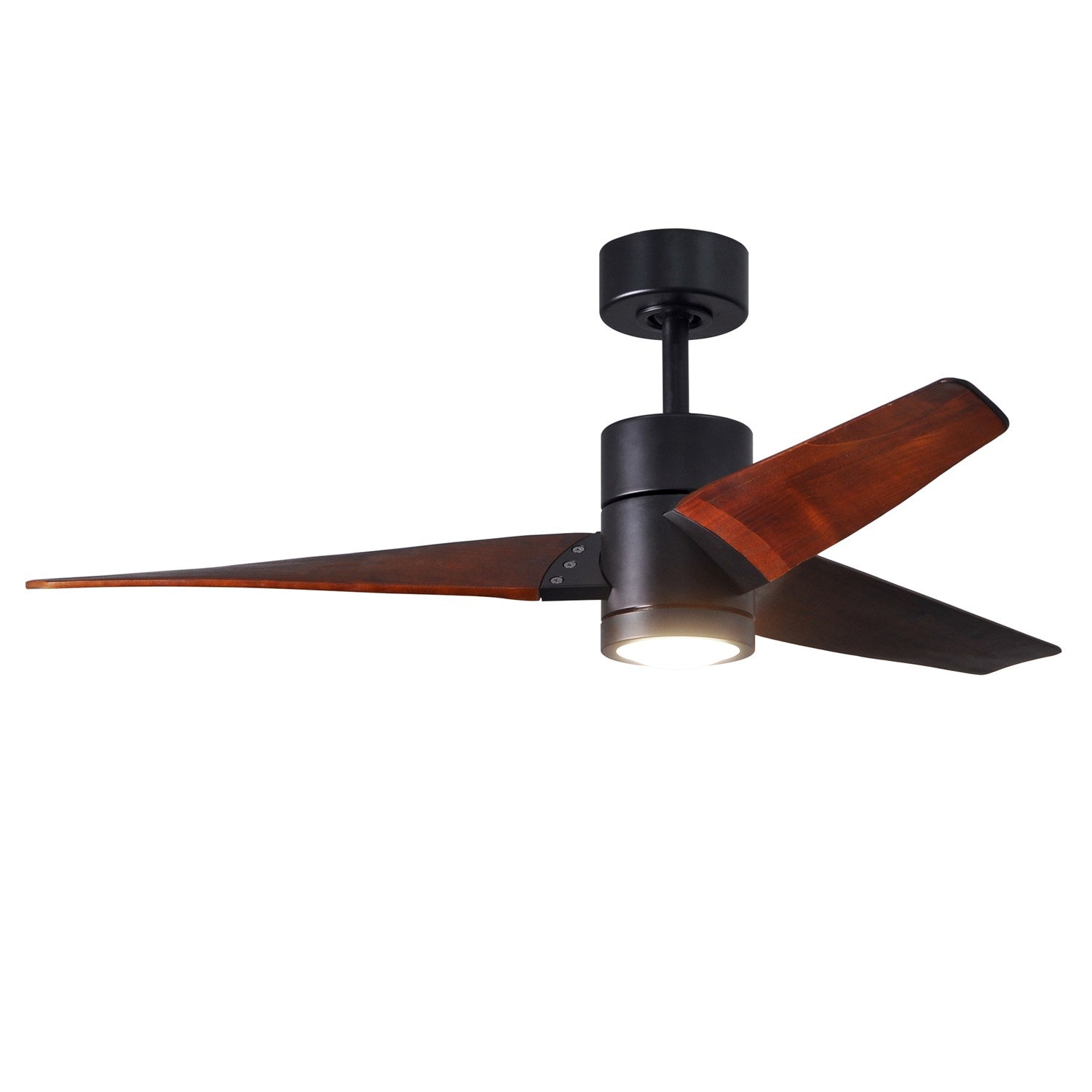 Three Bladed Paddle Fan In Matte Black.  Led Light Kit. by Matthews Fan Company