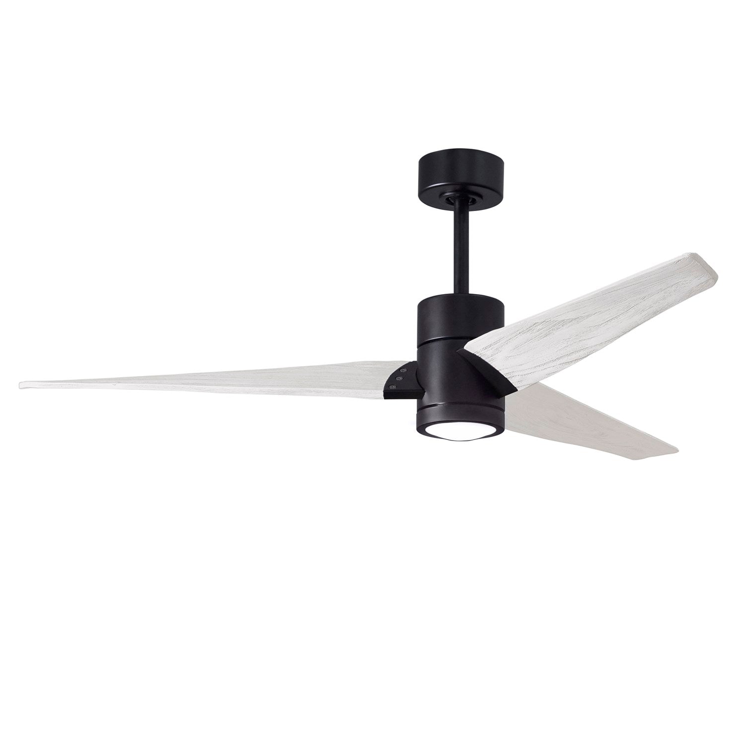60in Ceiling Fan In Matte Black And Matte White Blades by Matthews Fan Company