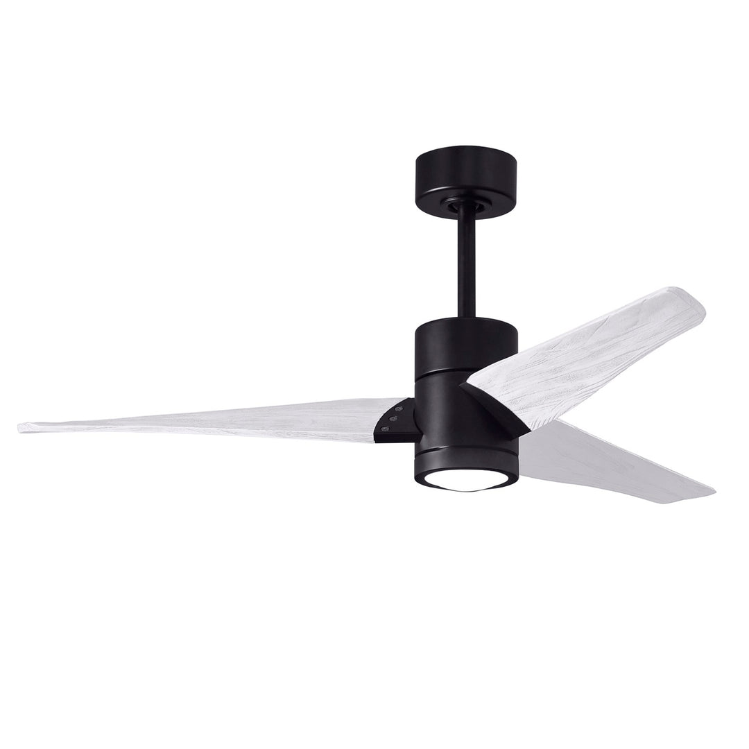 52in Ceiling Fan In Matte Black And Matte White Blades by Matthews Fan Company